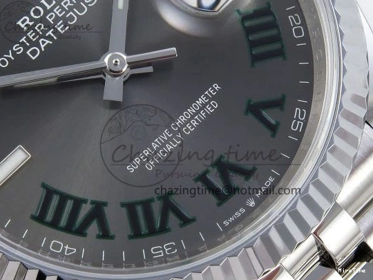 MiroTime 0313 Datejust 36mm 126234 904L Steel HGF 1:1 Best Edition Gray Dial Green Roman on SS Bracelet VR UrbanChic 1476